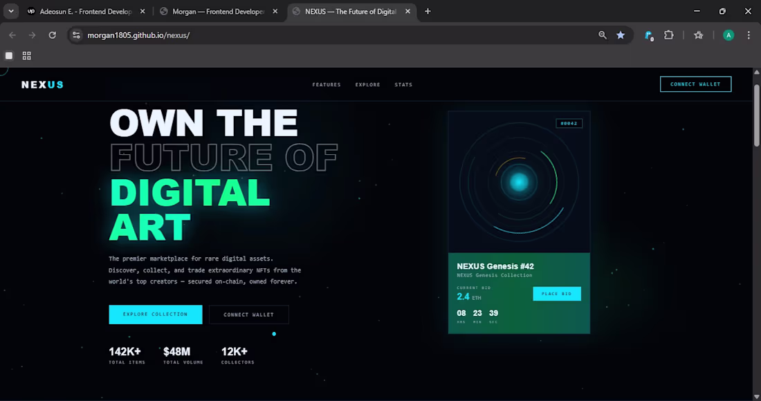Cover image for NFT Marketplace UI