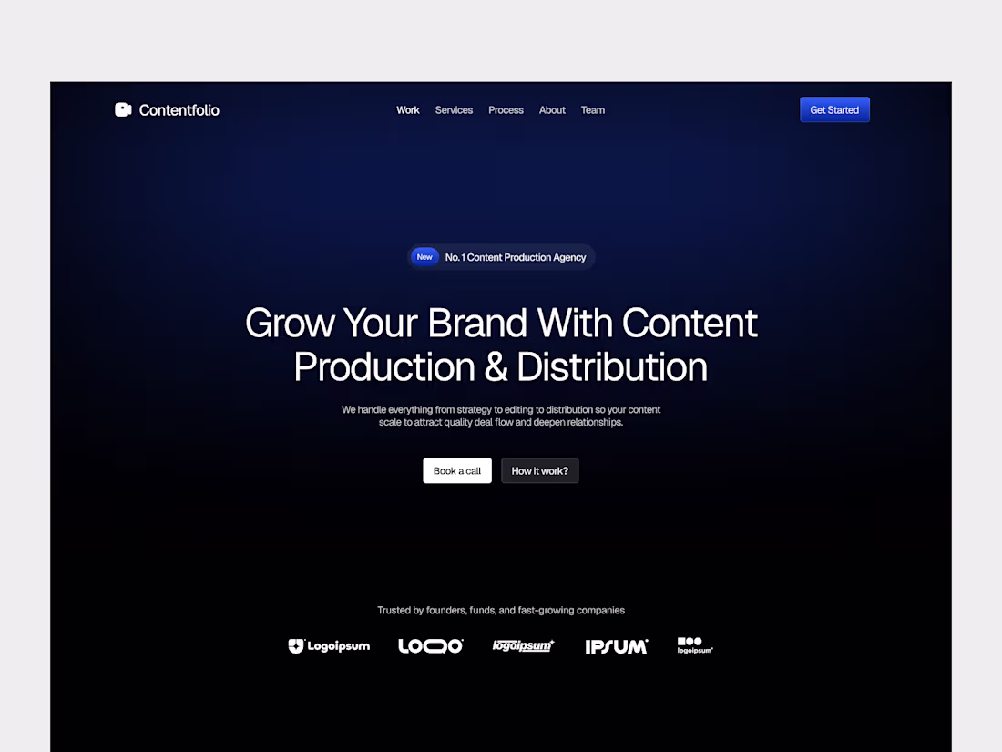 Cover image for Landing Page Design for Contentfolio