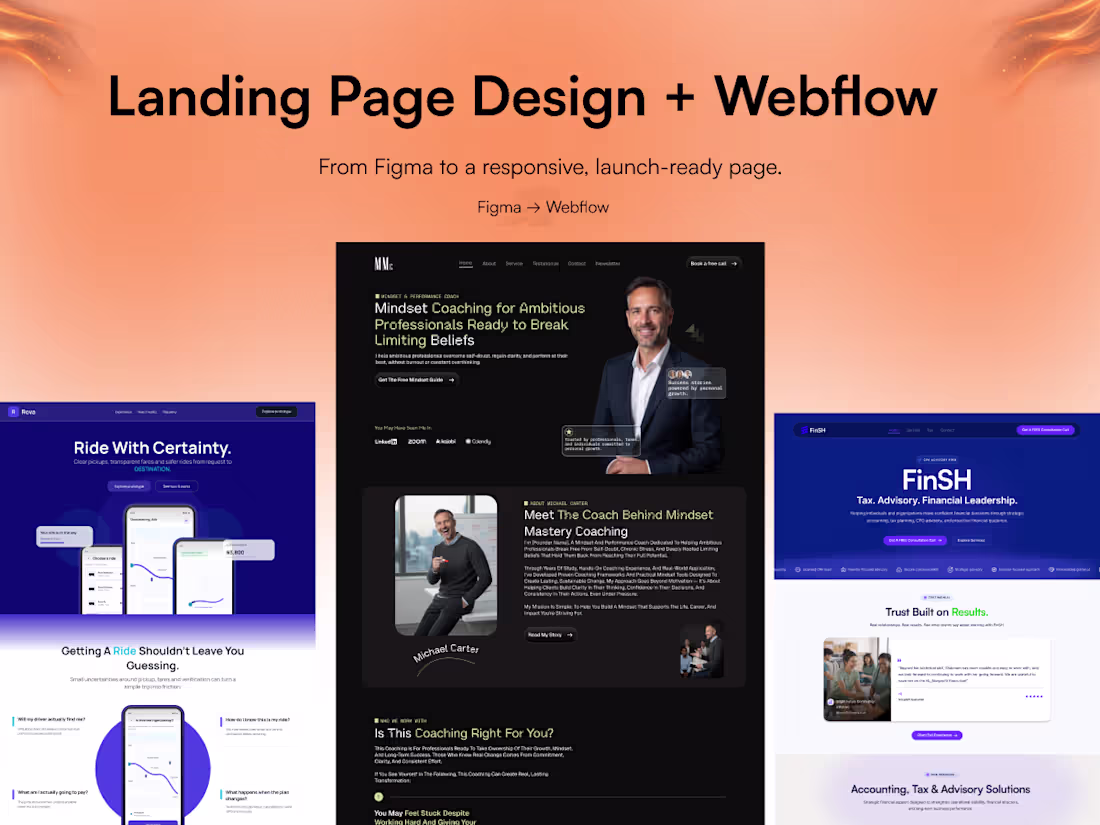 Cover image for Landing Page Design + Webflow Build