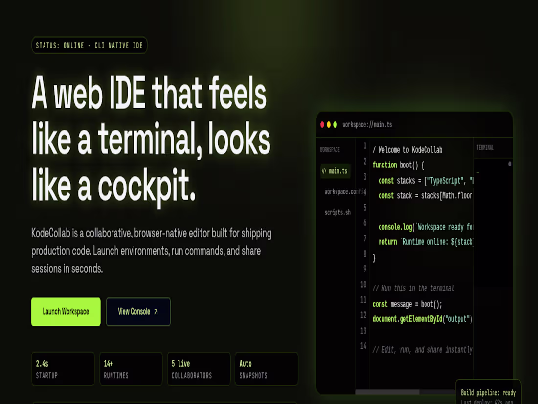 Cover image for KodeCollab Web IDE Development