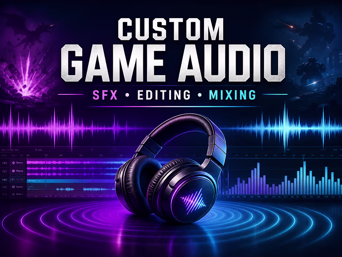 Cover image for I will create custom game audio or SFX