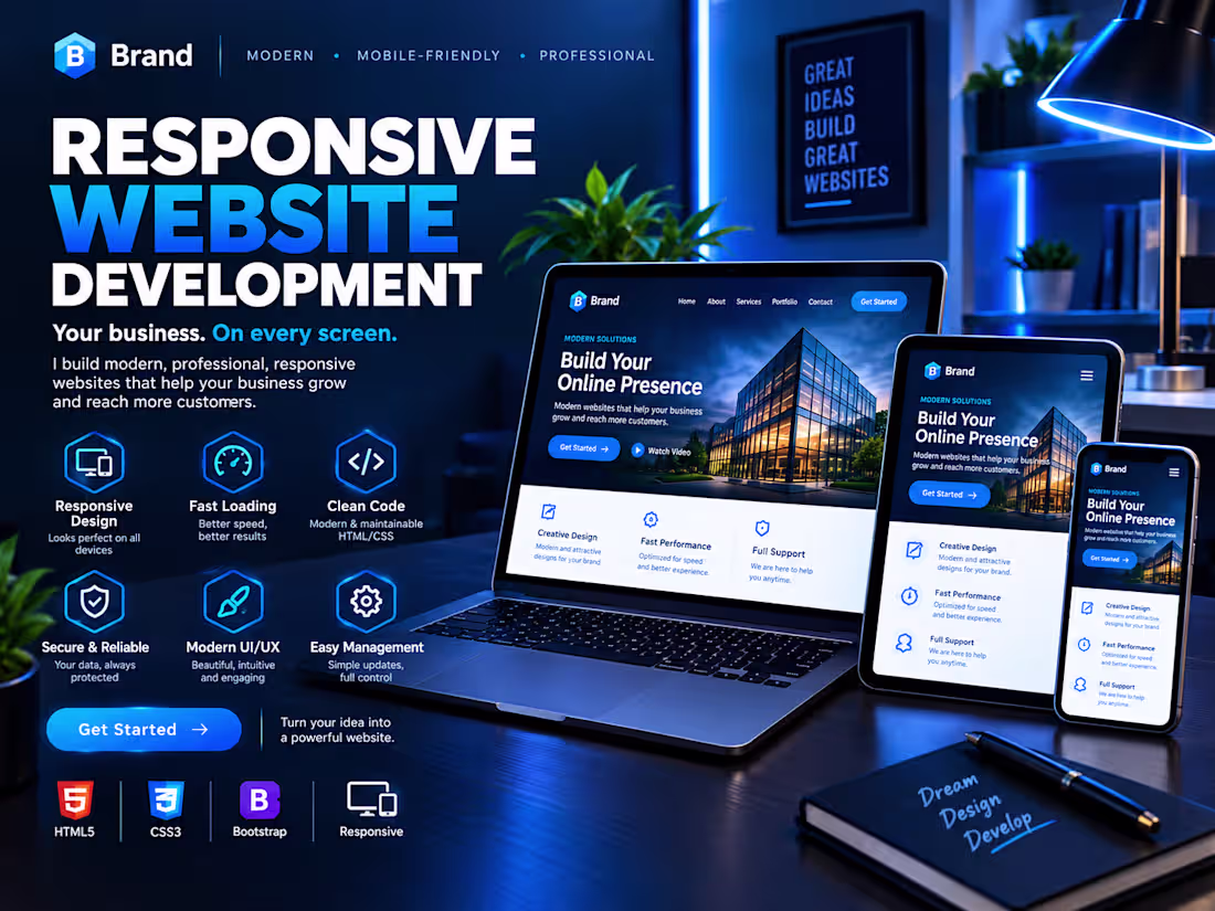 Cover image for RESPONSIVE WEBSITE DEVELOPMENT 