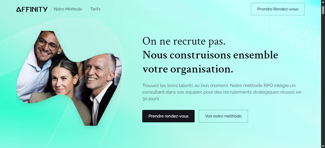 Cover image for Affinity HR Landing Page Webflow Dev