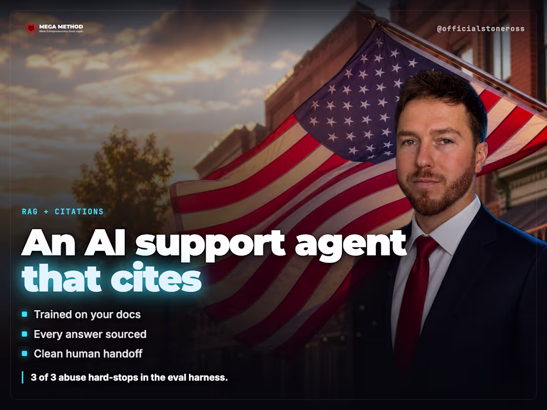 Cover image for AI Support Agent Trained on Your Docs and Data