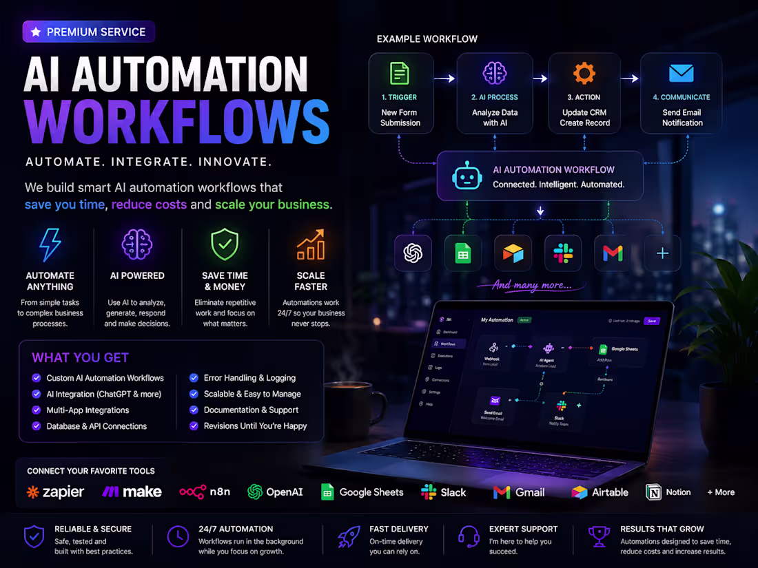 Cover image for AI Automation Workflows for Your Business