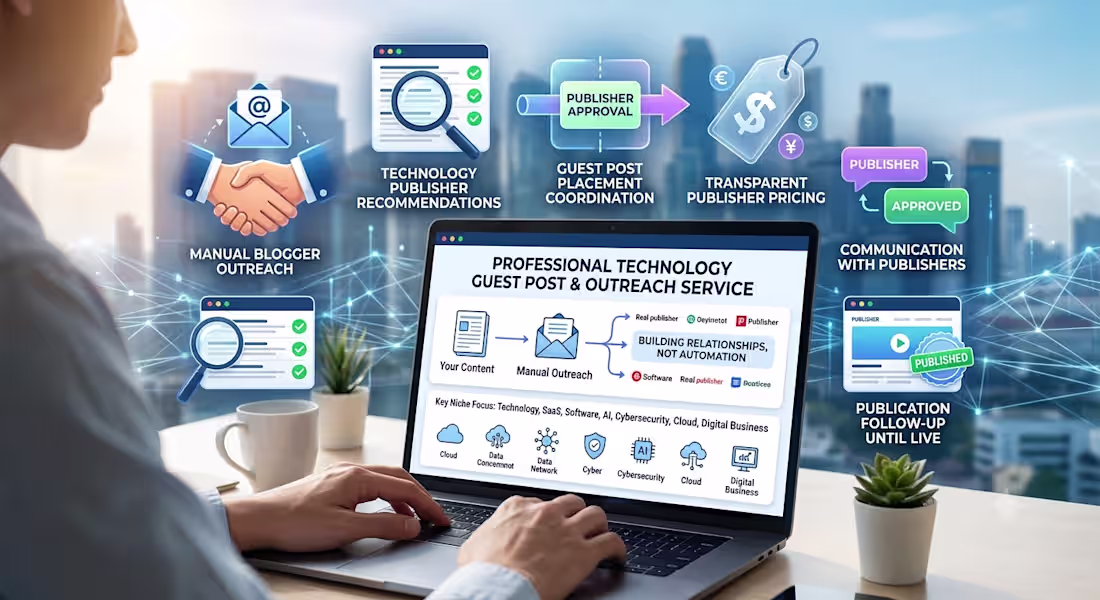 Cover image for Technology Guest Post Placement & Blogger Outreach