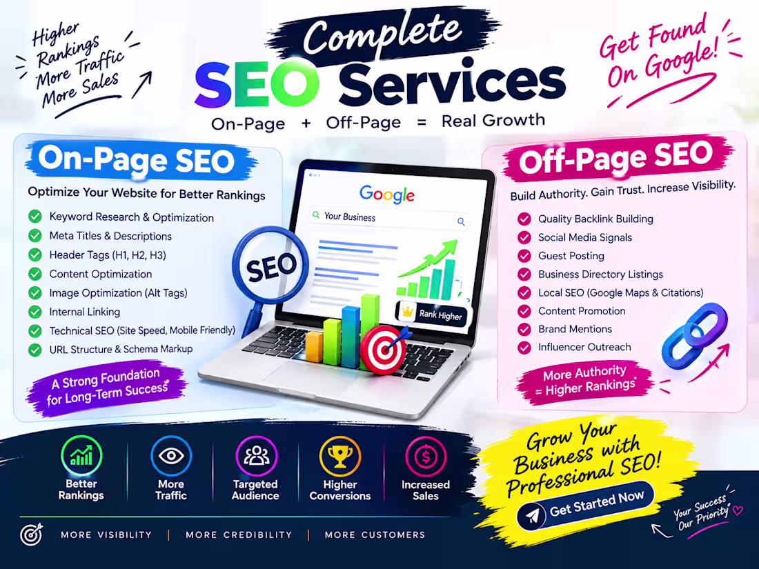 Cover image for On-Page & Off-Page SEO Services to Improve Google Rankings