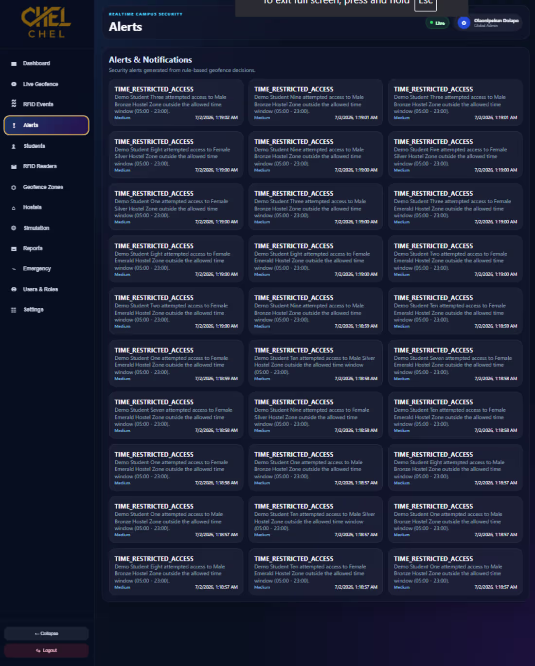 Cover image for A real-time campus security dashboard