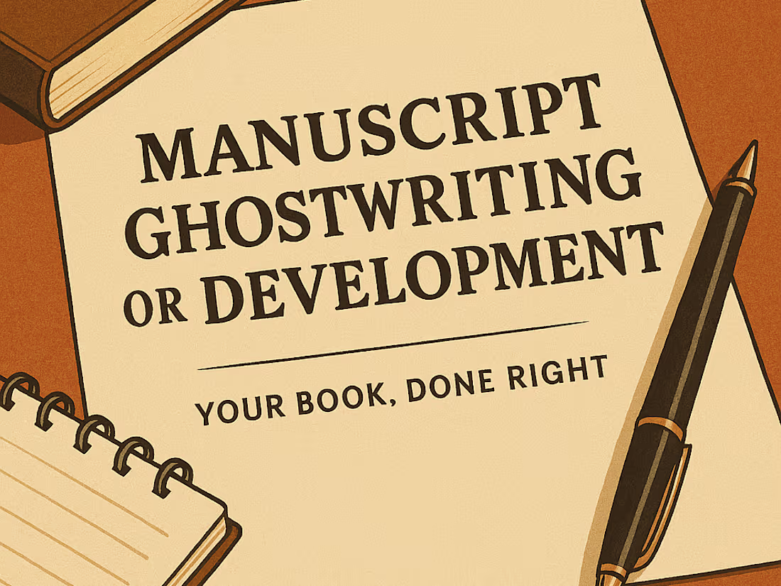 Cover image for Manuscript Ghostwriting or Development | Your Book, Done Right