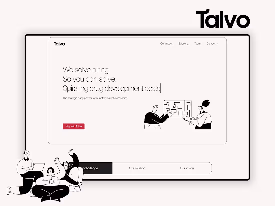 Cover image for New website design for Biotech recruitment agency Talvo. Che...