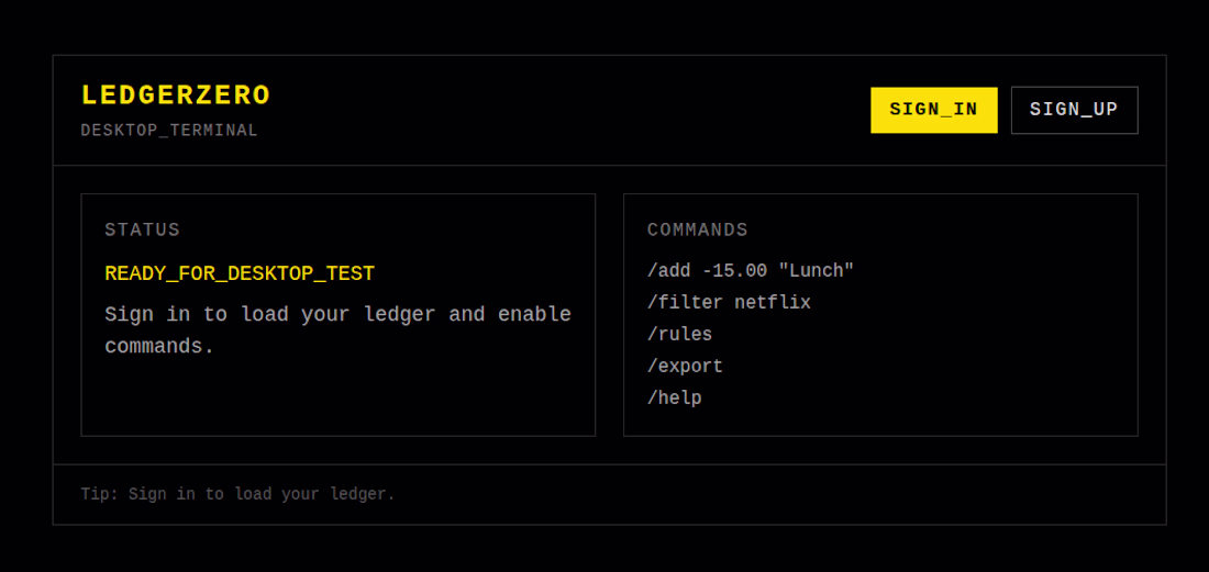 Cover image for LedgerZero (beta) is a super-fast personal finance ledger wh...