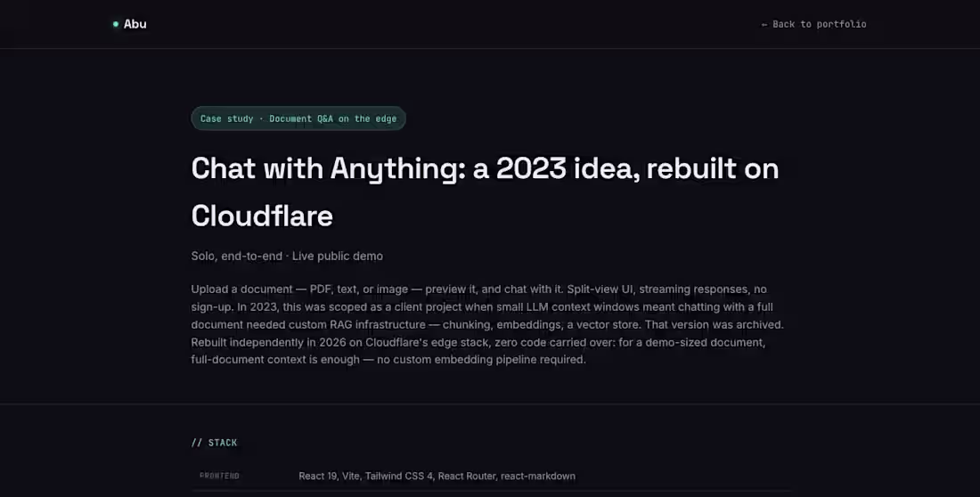 Cover image for Chat with Anything — upload