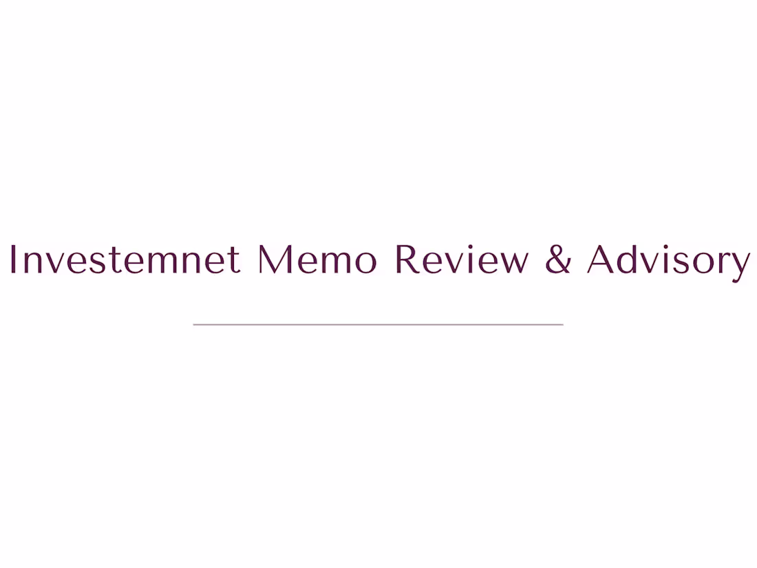 Cover image for Investment Decks & Docs review with strategic rebuild 