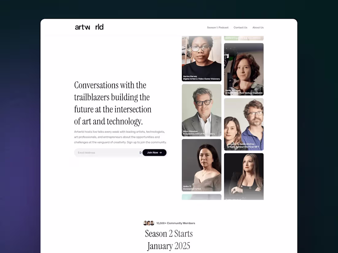 Cover image for Artwrld Website