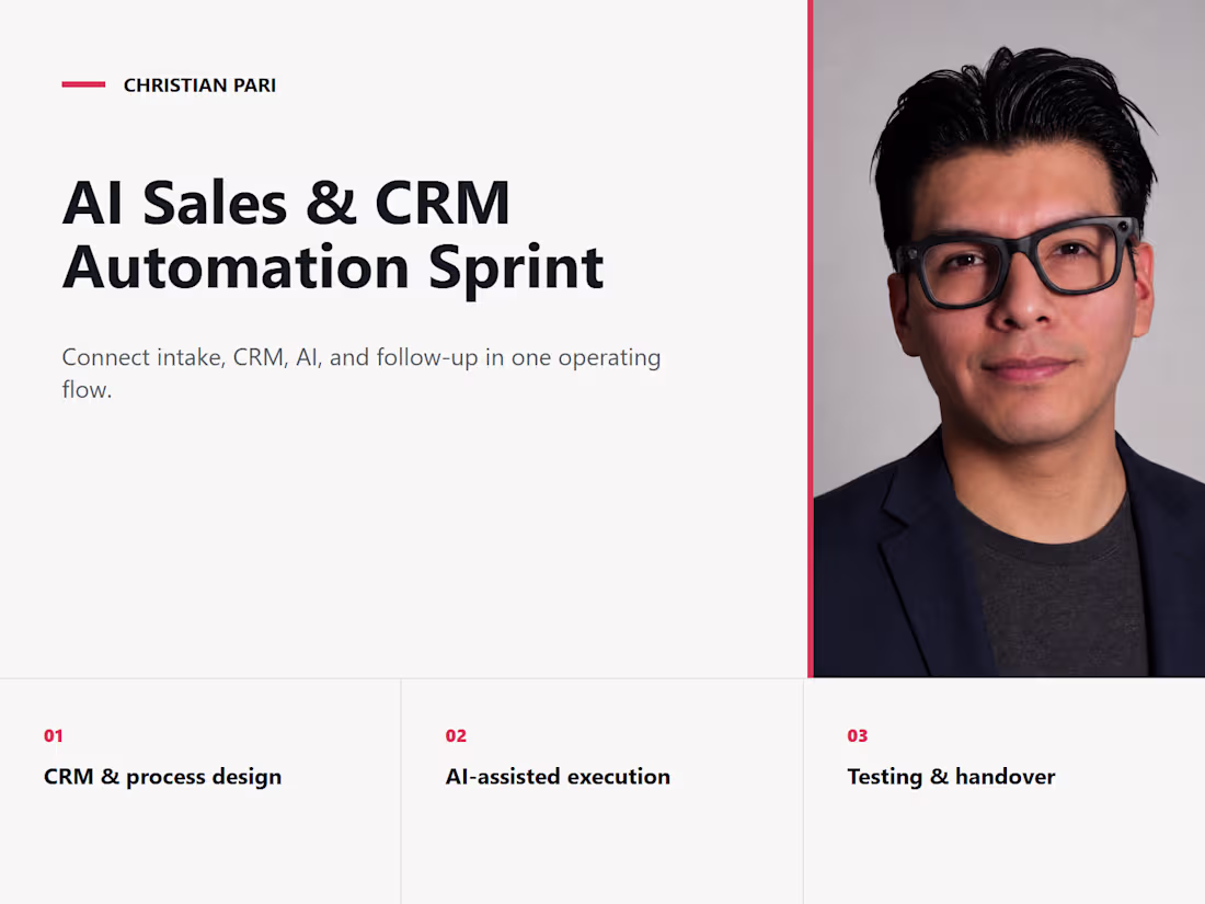 Cover image for AI Sales & CRM Automation Sprint