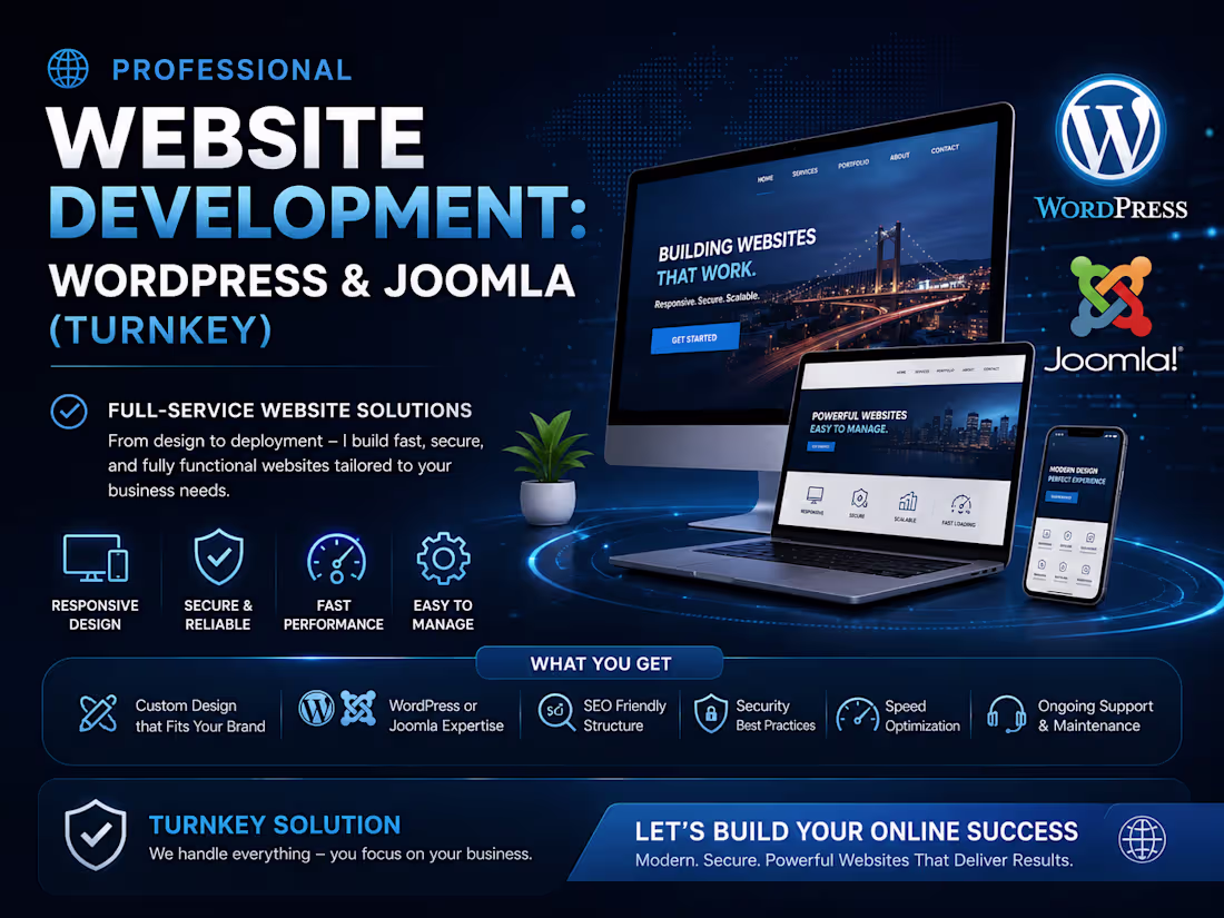 Cover image for 🌐 Professional Website Development: WordPress & Joomla