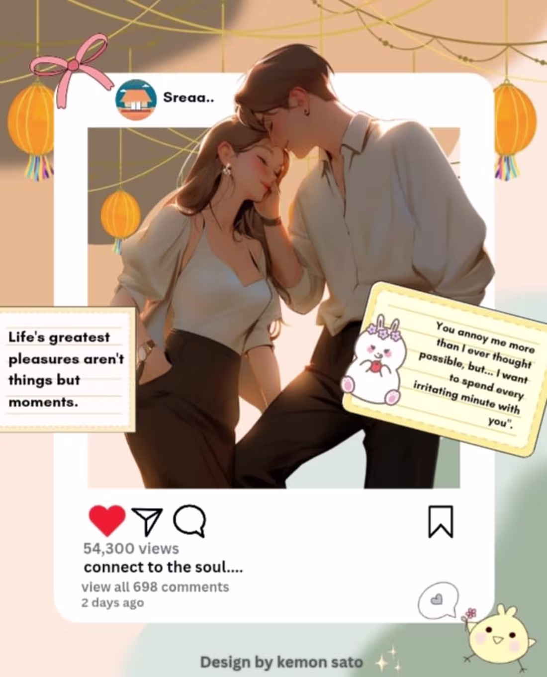 Cover image for I made this social media post for my couple friend. I unexpe...