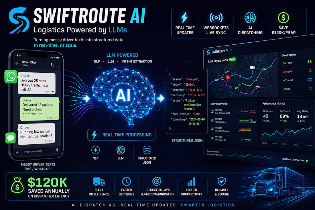 Cover image for SwiftRoute AI is a high-velocity