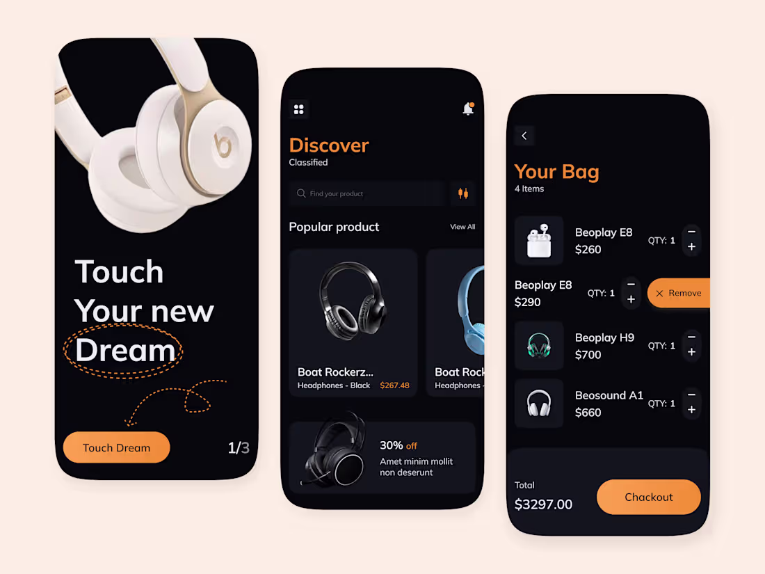Cover image for Here is my Headphones - E-commerce Redesign Feel free to giv...