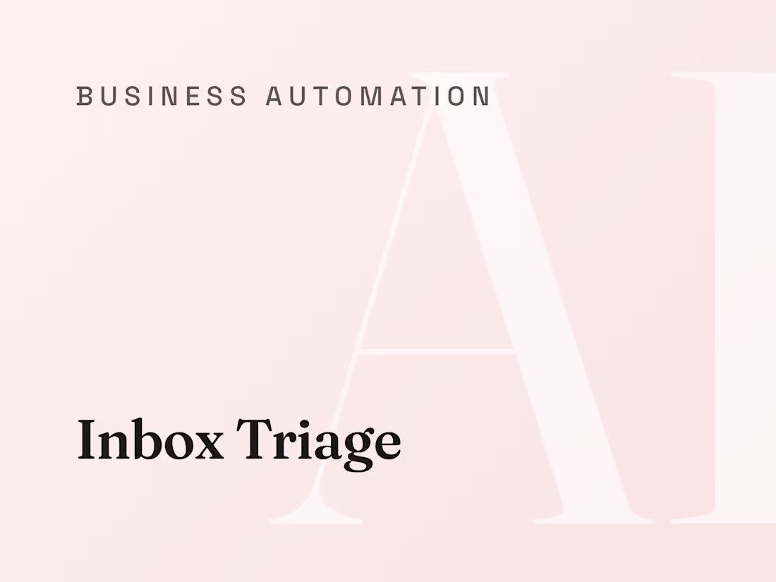 Cover image for Inbox Triage: Claude Sorts and Drafts Your Email