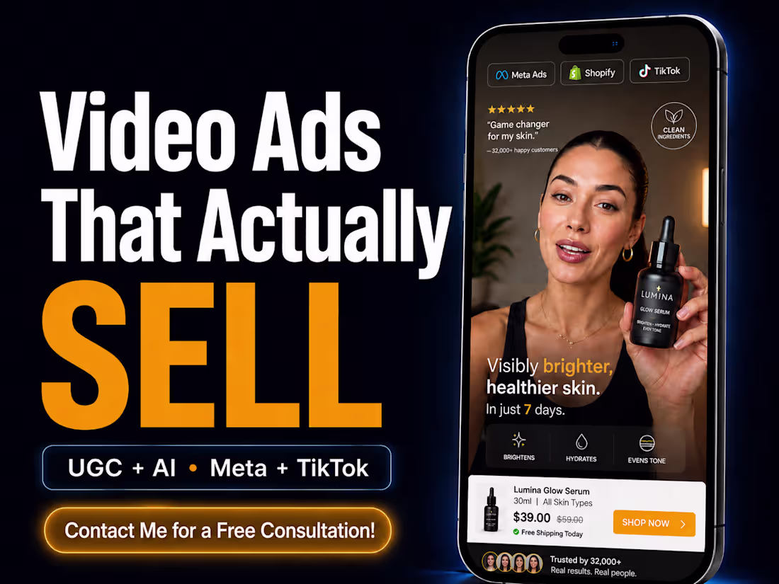Cover image for UGC & AI Video Ads for Shopify, Dropshipping & DTC Brands