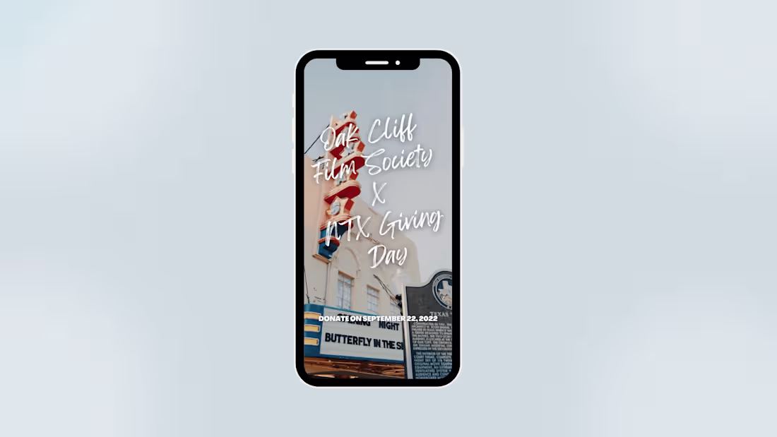 Cover image for PR Strategy, Campaign Planning: Oak Cliff Film Society 