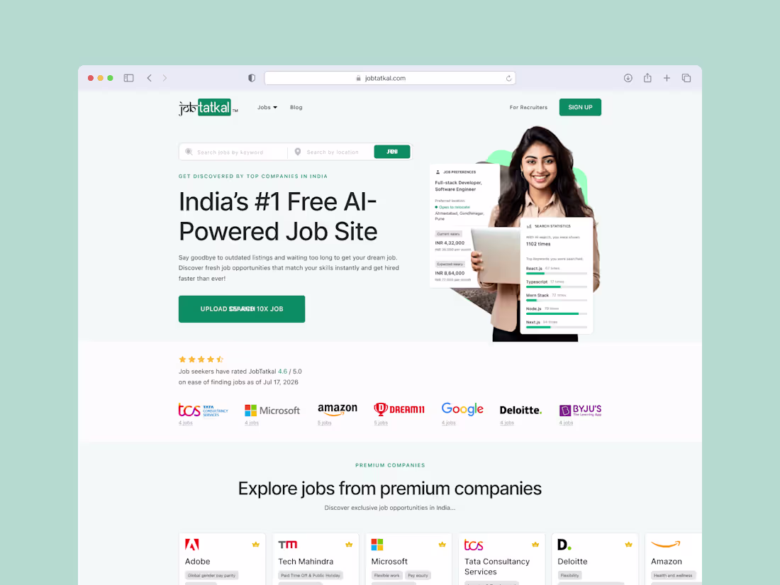 Cover image for Overview
Job Tatkal is an AI-powered