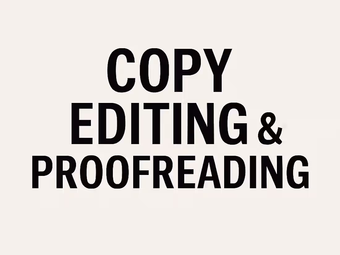 Cover image for Copy Editing & Proofreading – No Fluff, Just Fixes