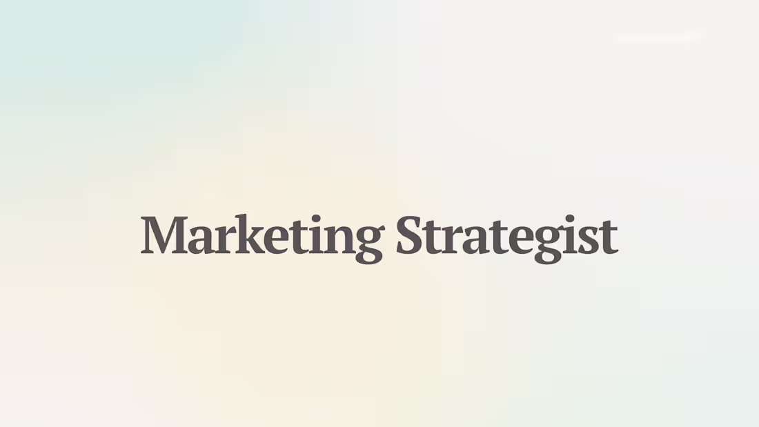 Cover image for Marketing Strategist