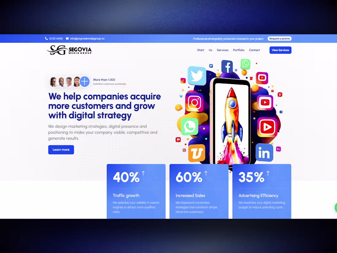 Cover image for Segovia Media Group – Digital Marketing & Web Design Website
