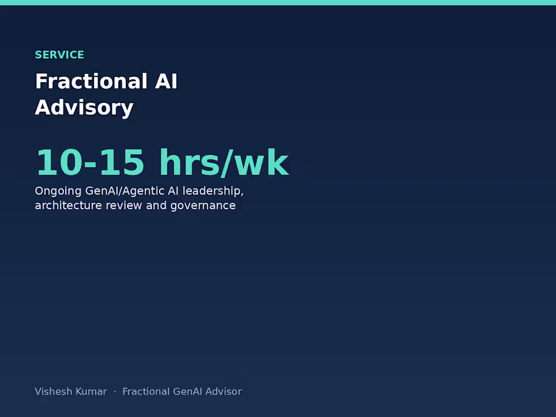 Cover image for Fractional AI Advisory