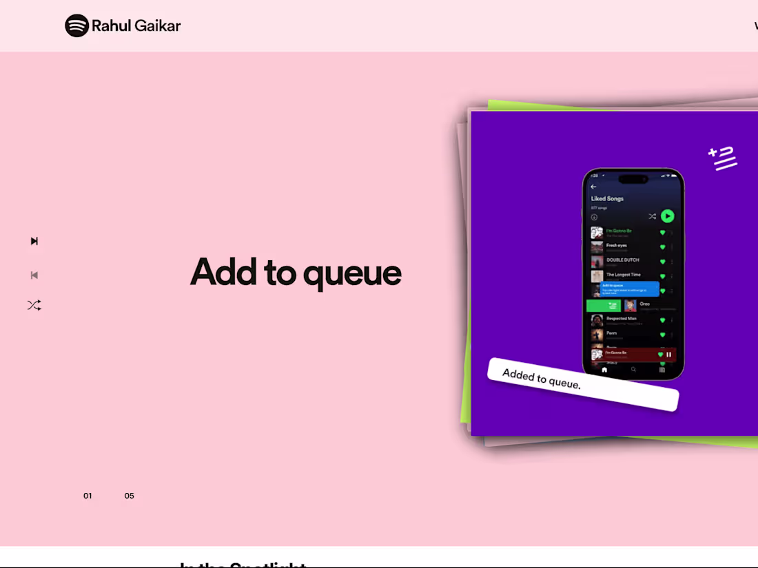 Cover image for Spotify design website