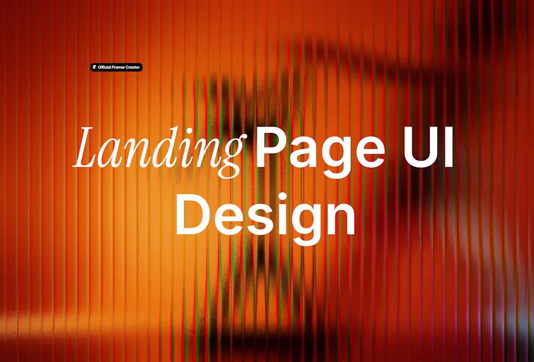 Cover image for Landing Page UI Design