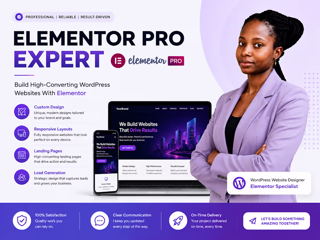 Cover image for Elementor Website Design & Development | Elementor Pro Expert