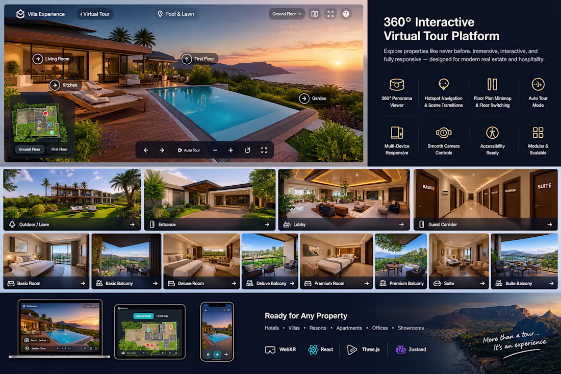 Cover image for 360° Interactive Virtual Tour Platform
