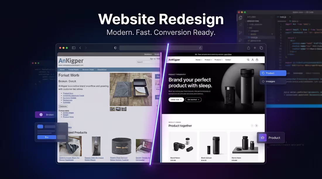 Cover image for Website Redesign & Rebuild with Next.js