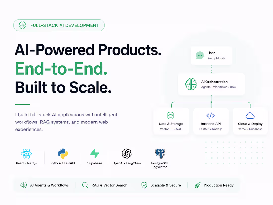Cover image for Build Full-Stack AI Apps, Agents & RAG Systems
