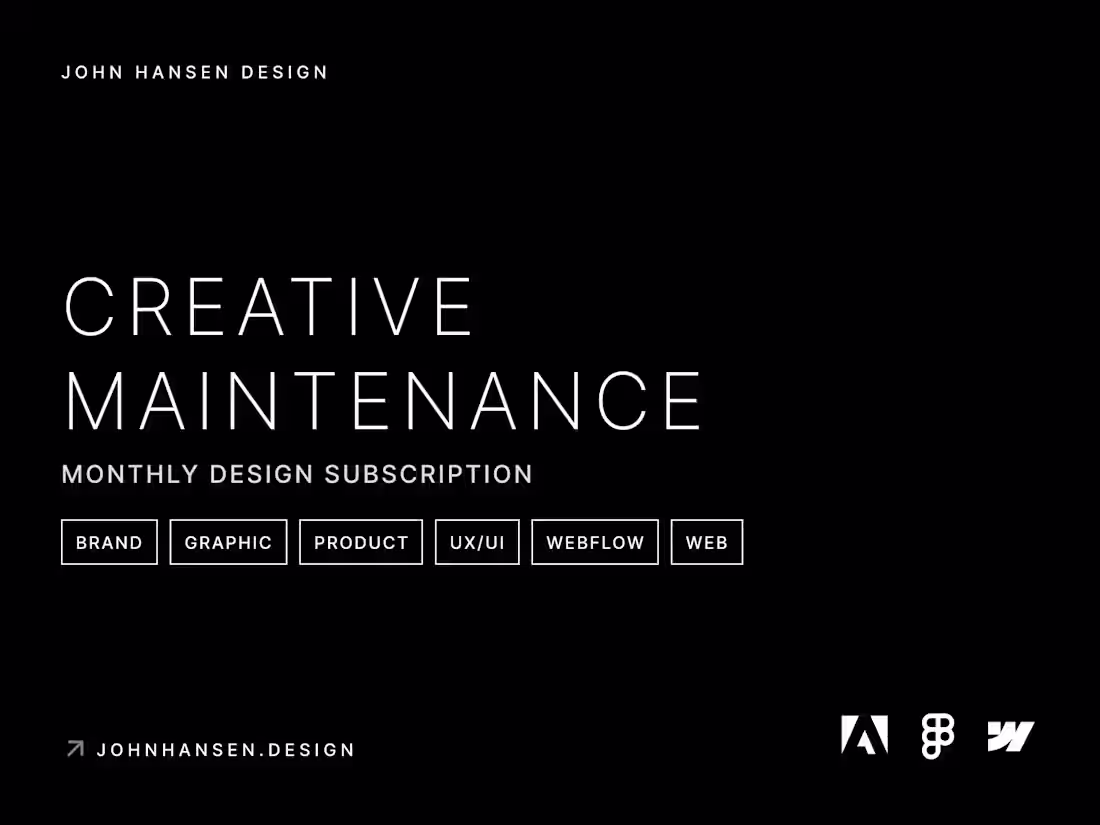 Cover image for Creative Maintenance Monthly Design Subscription