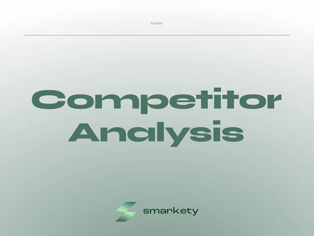 Cover image for Competitor Analysis & Marketing Audit Report