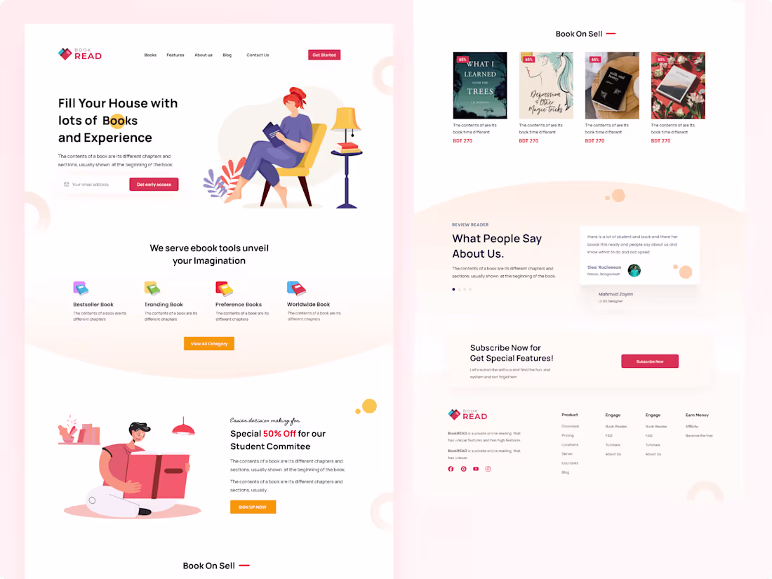 Cover image for Online Book Reader Website