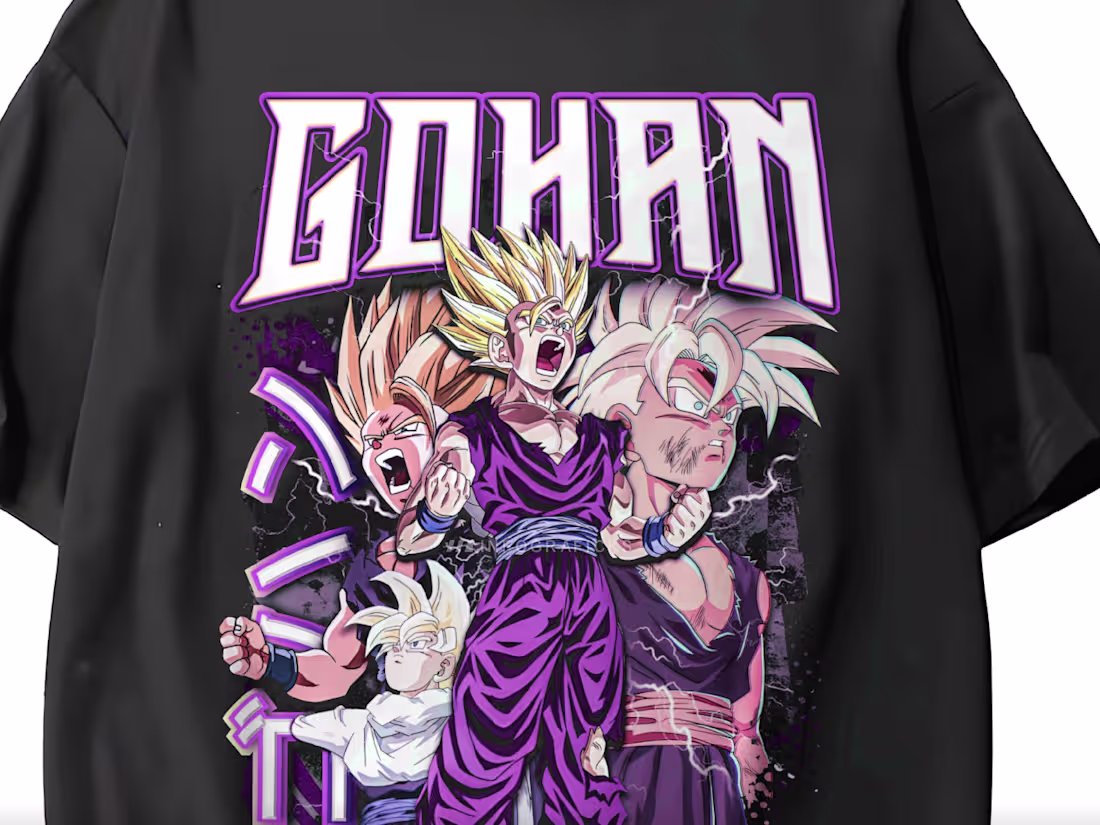 Cover image for Dragon ball inspired "Gohan" Tshirt Design
