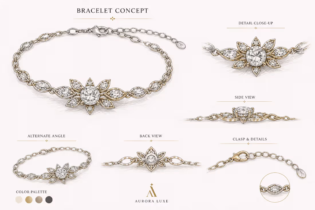 Cover image for Custom Luxury Bracelet Design & Concept Sketch