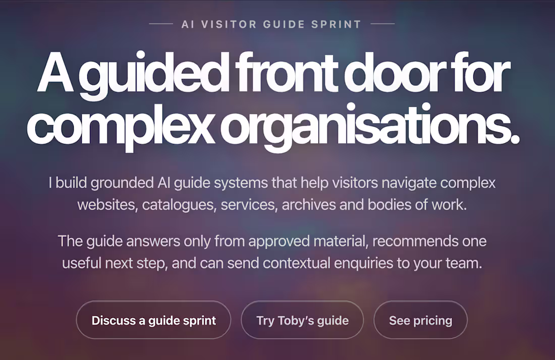 Cover image for AI Visitor Guide Sprint