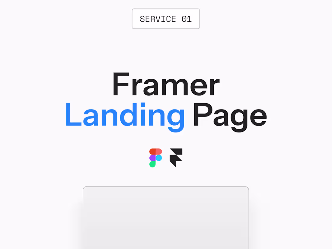 Cover image for Landing Page - Design & Framer Development