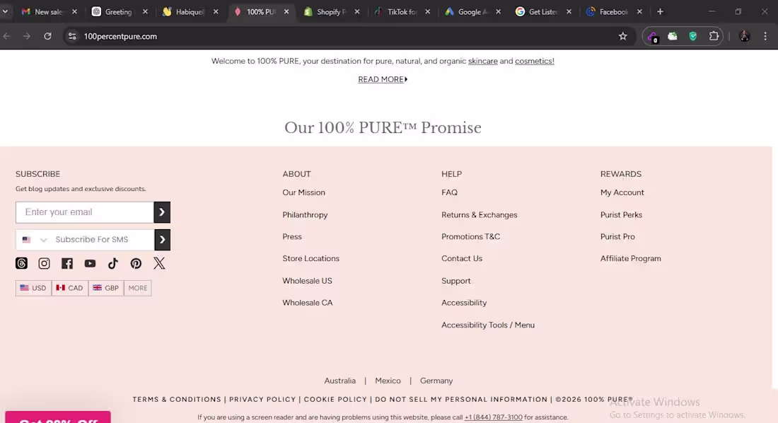 Cover image for 100% Pure – Shopify Beauty Store