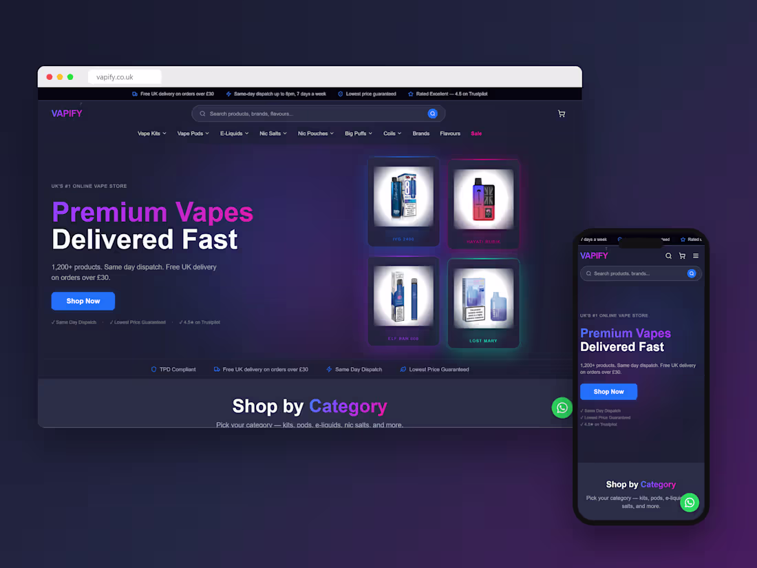 Cover image for Complete E-Commerce Website — Store Live in 2 Weeks