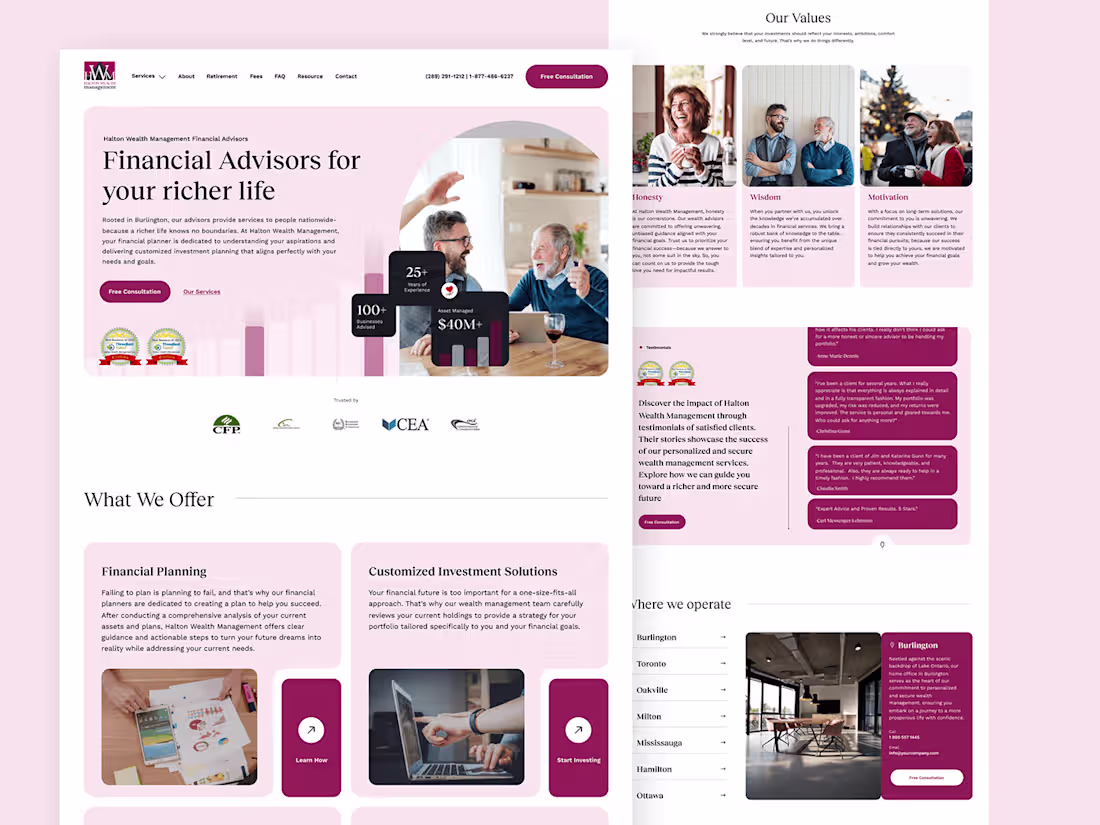Cover image for Financial Service Agency Landing Page Design