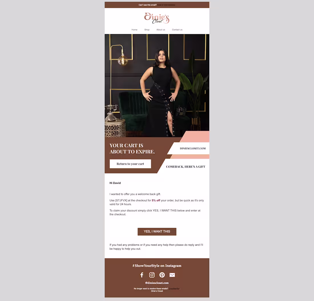 Cover image for Abandoned Cart Email Design