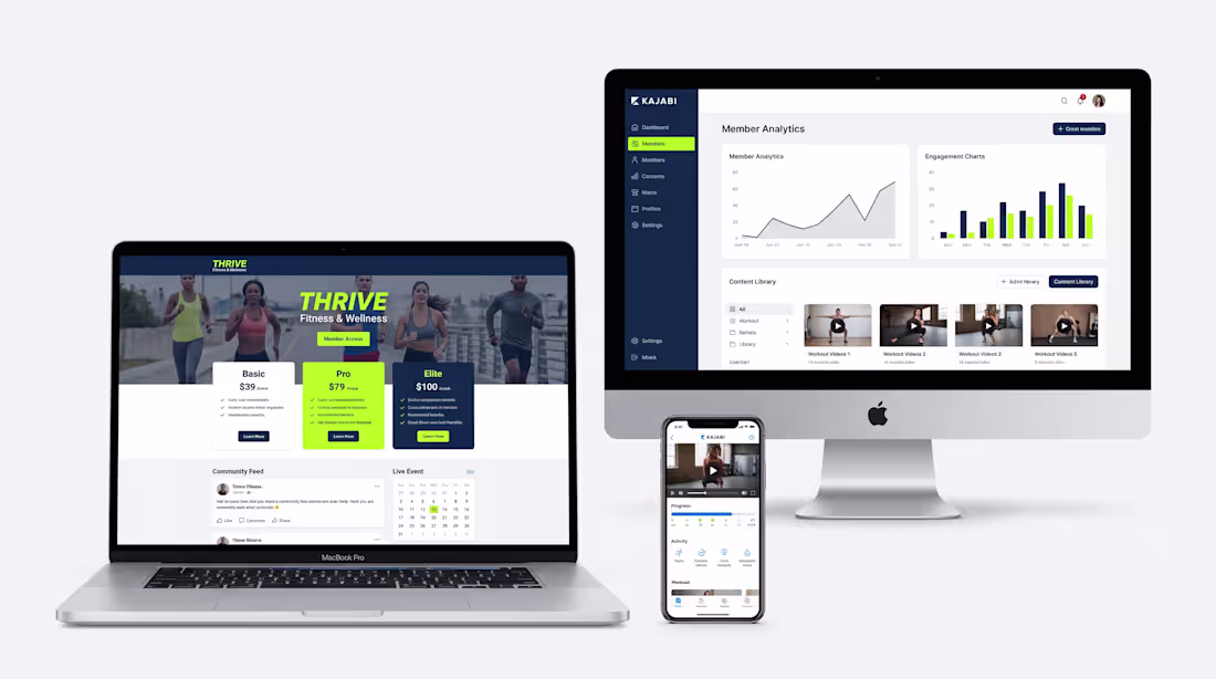 Cover image for Kajabi · Membership Site
Thrive Fitness