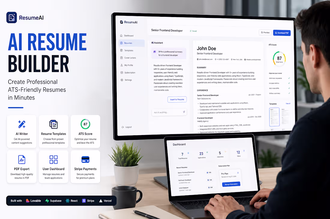 Cover image for Built a modern AI Resume